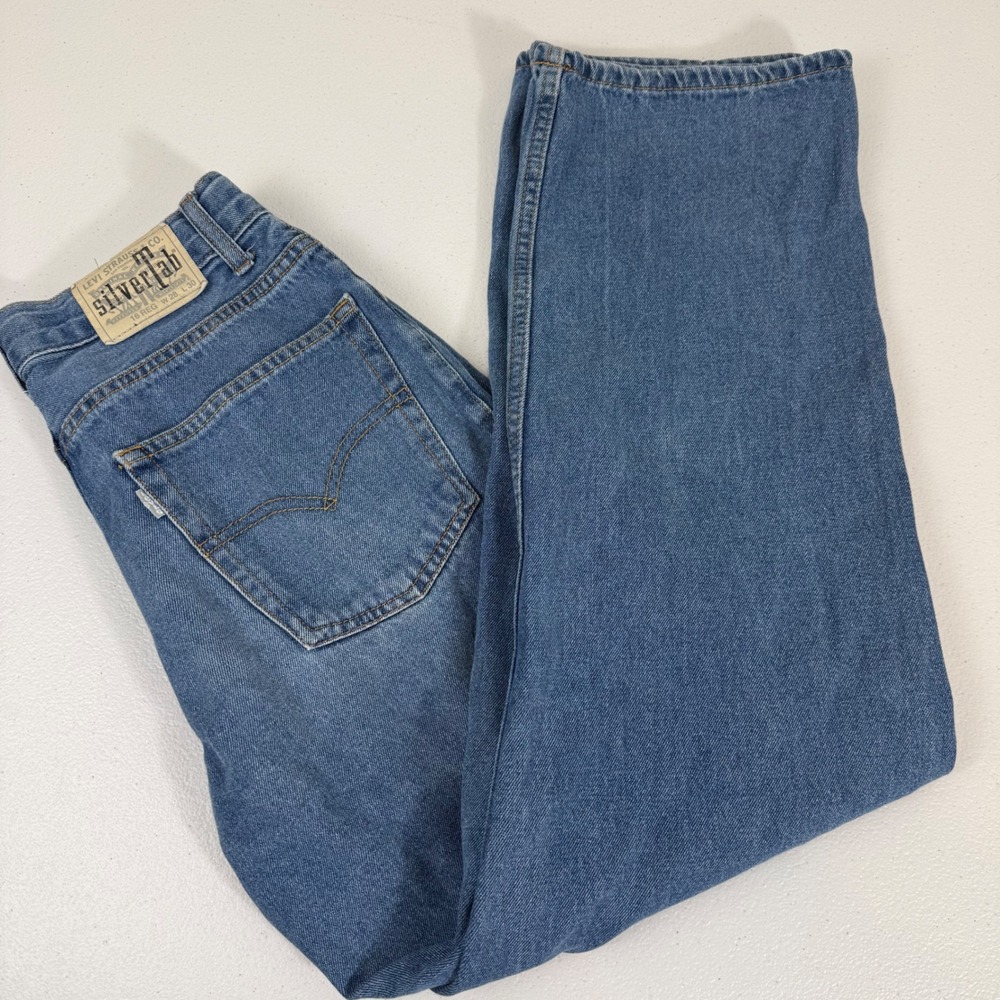 Levis SilverTab Stay Loose Wide Leg Jeans Blue Medium Wash 28x30 G335-M7S